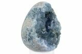 Crystal Filled Celestine (Celestite) Egg Geode - Madagascar #247793-1